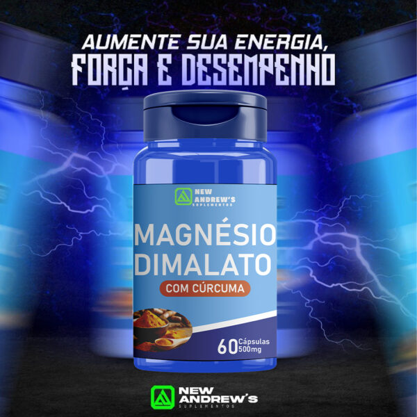 Magnésio Dimalato com Cúrcuma 60 Cápsulas - Image 2