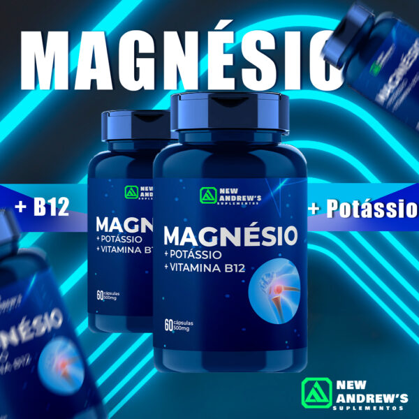 Magnésio + Potássio + Vitamina B12 - 60 Cápsulas - Image 2